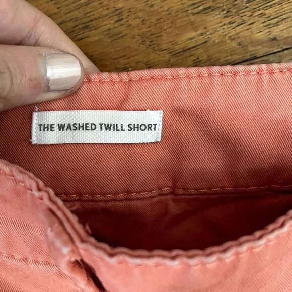 LOFT the washed twill short orange high waisted summer shorts denim pockets casu - Picture 4 of 5